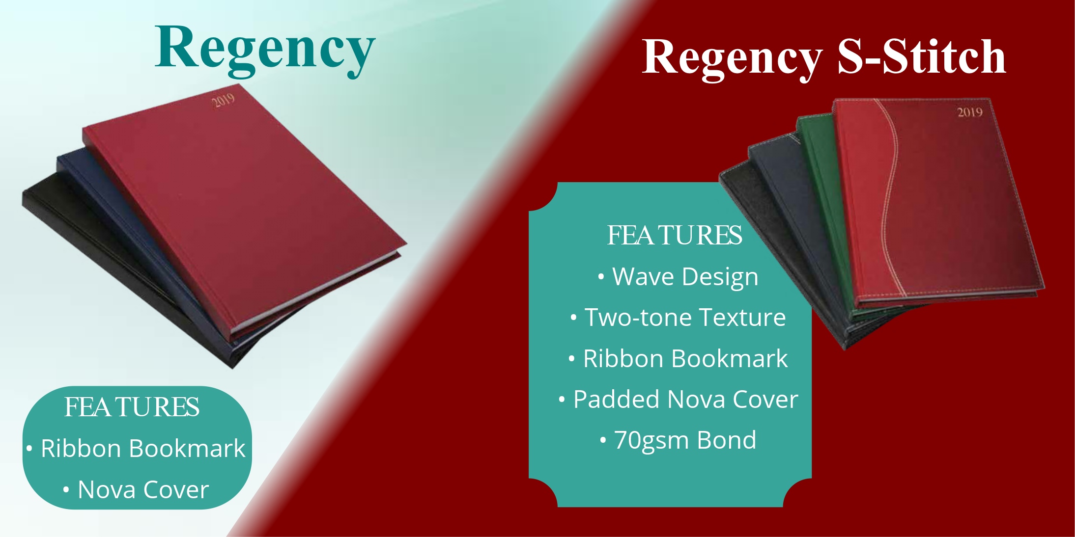 regency slide 2019 diary printing